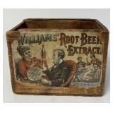 Williams Root Beer Extract Wooden Box