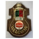 Schaefer Beer Welcome lighted sign