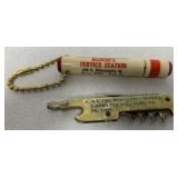 York advertising keychain and pocket knife