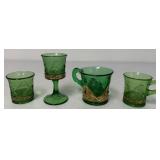 4 York PA/York Fair/Souvenir York Green Glasses