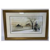 P. Buckley Moss Prairie Family signed Lithograph