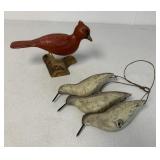 signed shorebirds and Cardinal