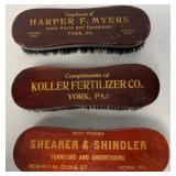 (3) York PA Advertising Brushes Myers/Koller