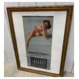 framed 1947 Rolf Armstrong pinup calendar