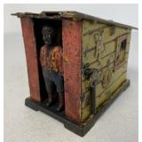 Black Americana Man in Cabin Cast Iron Bank