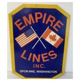 Empire Bus Lines Spokane Wash Metal Sign