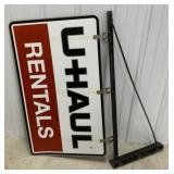 U-Haul Rentals double sided sign w/hanger