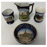 4 Valley Forge/Gettysburg/Porcelain Adv. Pcs