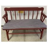 Red Bench w/Cushion