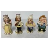 (4) Japanese Figurine S&P Shakers