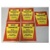 (5) PA Game Commission Poster Board Signs