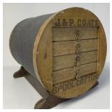 J & P Coats Giant Spool Cabinet Store Display