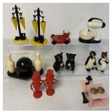 9 sets of plastic S&P shakers