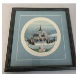 P. Buckley Moss "White Christmas" lithograph