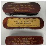 (3) York PA Adv. Brushes-Geo. Sunday/Myers