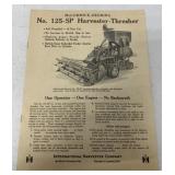 McCormick-Deering 125-SP Harvester/Thresher