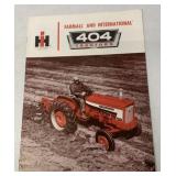 IH Farmall & International 404 Tractors Brochure