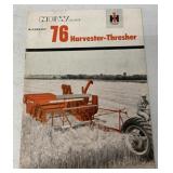 IH McCormick 76 Harvester-Thresher Brochure
