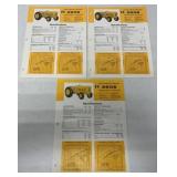 3 IH 2606 Industrial Tractor Specification Sheets