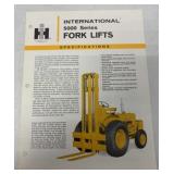 IH International 5000 Series Fork Lifts Brochure