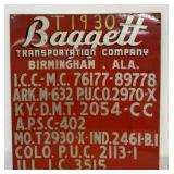 Baggett Transportation Company 24' H X 22' L