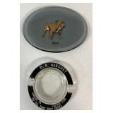 D.K. Hershey ashtray & Mack Dish