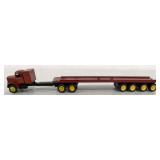 1/64 Custom Built Tractor w/Flatbed Trailer