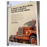 White Trucks advertising poster