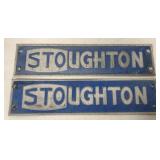 2 Stoughton name plates