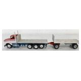 1/64 Custom Built Flatbed Truck and Trailer