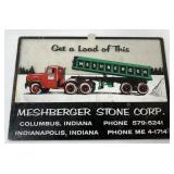 Meshberger Stone Corp. plastic sign