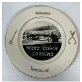 West Coast Logging advertising plate