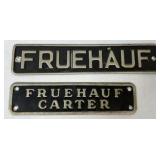 Fruehauf & Fruehauf Carter name plates