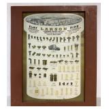 Larson Clay Pipe Co. Sign in Wood Frame 31' H X
