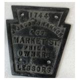 J. Jacob Shannon & Co. cast iron marker