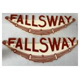 2 Fallsway plastic name plates