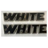 2 White name plates