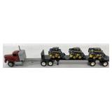 1/64 Custom Built Tractor Trailer w/3 New Holland