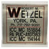 Robert M. Wetzel, York, PA Sign 17' H X 19' W