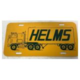 Helms License Plate