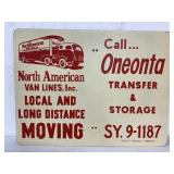 North American Van Lines Inc. Sign 18" H X 24" W