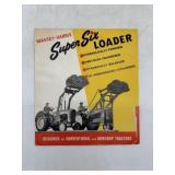 Masey Harris Super Six Loader Foldout Brochure