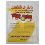 Original Tru Scale Ad Sheet for M and Implements
