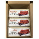 6 Phillips 66 Bank Trucks in boxes