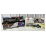 4 different Texaco Trucks in boxes