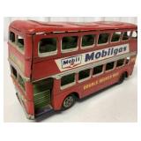 Tin Japan Mobilgas/Shell  Double Decker Bus