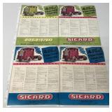 (4) Sicard Truck Brochures 40/41/43