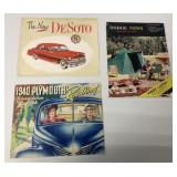 2 car brochures and Dodge News magazine