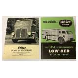 (2) White Low-Bed/730 Truck Brochures