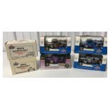 6 different Amoco Truck banks in boxes
